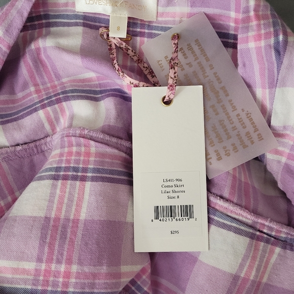 **SOLD** LOVESHACKFANCY Como Skirt NWD - Lavender/Pink - Size 8 - Picture 16 of 16